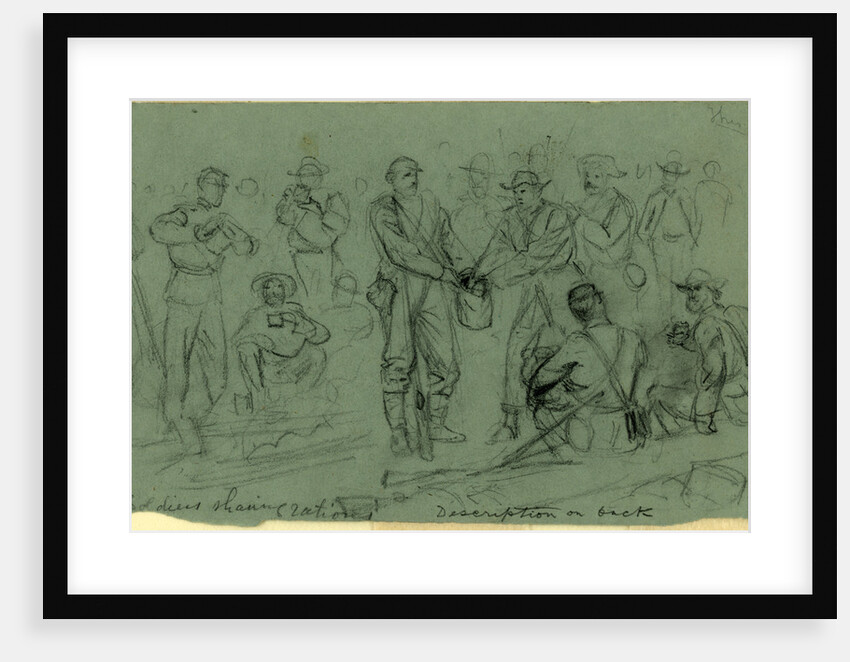 The soldiers sharing rations by Alfred R Waud