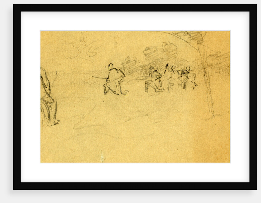 A horseman and four rifleman by Alfred R Waud