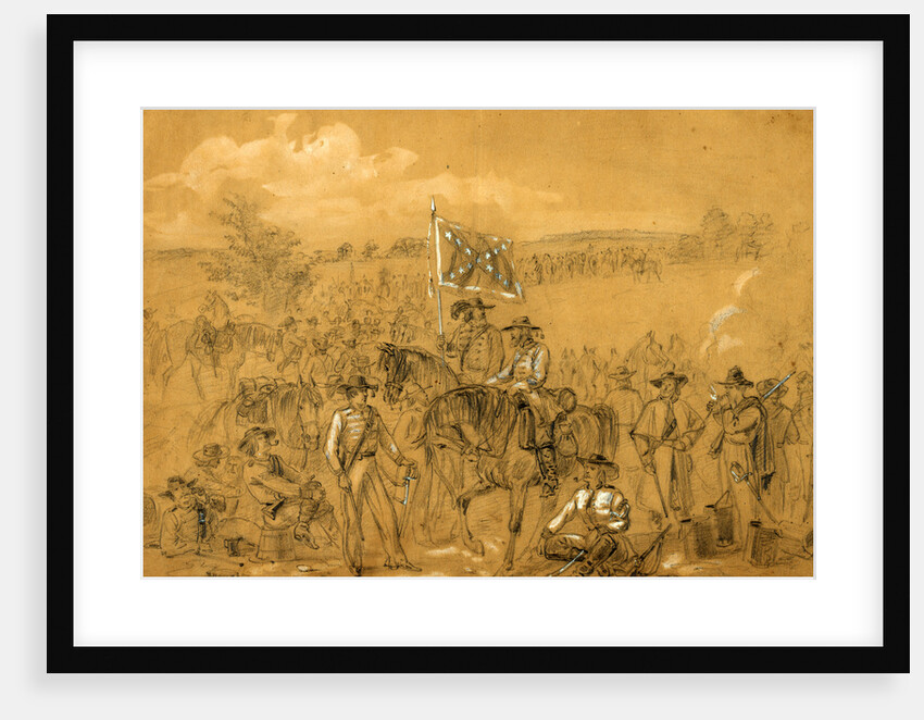 The 1st Virginia Cavalry at a halt by Alfred R Waud