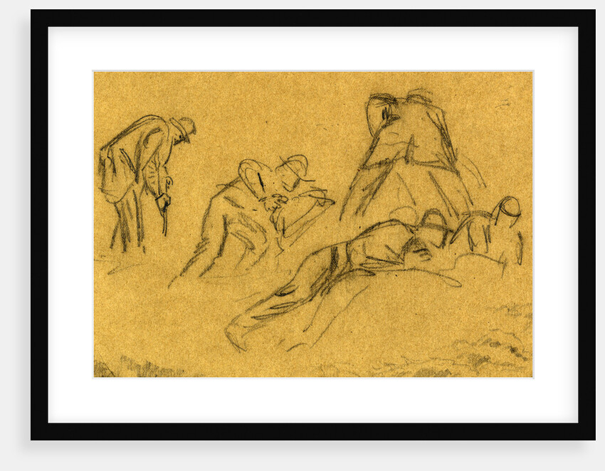 Five men digging by Alfred R Waud