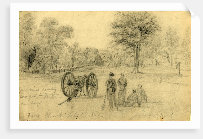 Falls Church, July 1st, 1861, Outpost by Alfred R Waud