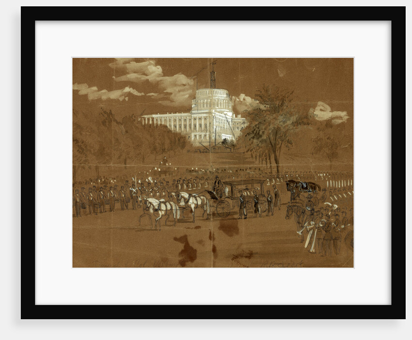 Funeral of Col. Vosburgh. The Hearse approaching the R.R. Depot by Alfred R Waud