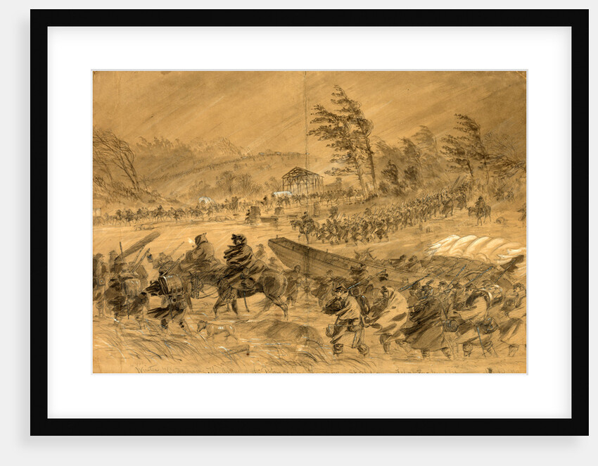 Winter Campaigning. The Army of the Potomac on the move. Sketched near Falmouth--Jan. 21st by Alfred R Waud