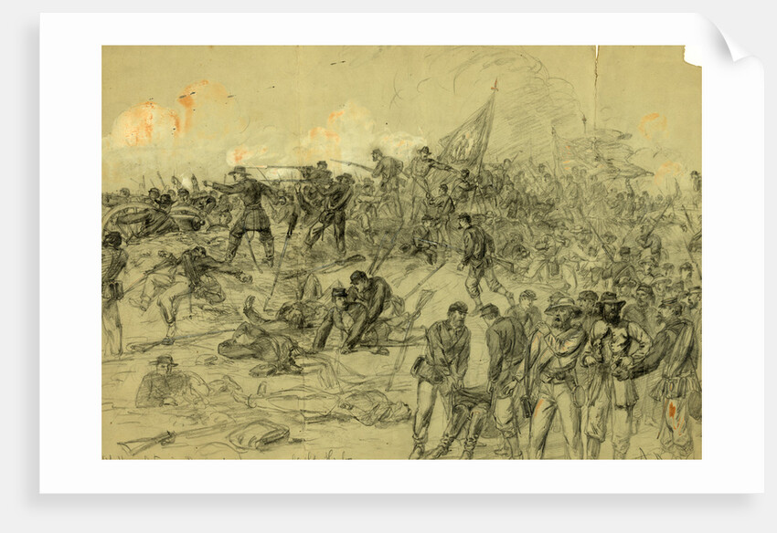 7th N.Y. Heavy Arty. in Barlows charge nr. Cold Harbor Friday June 3rd 1864 by Alfred R Waud