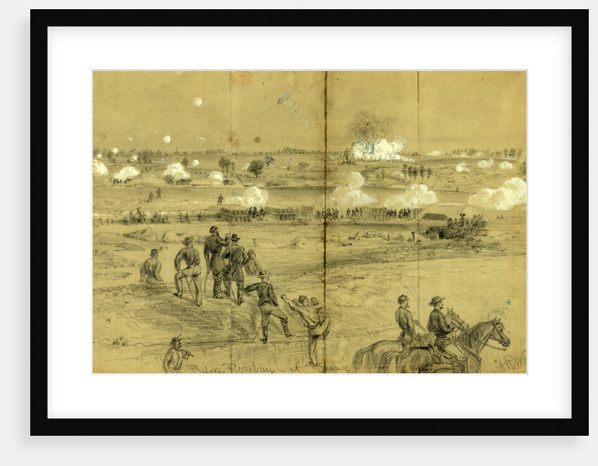 Before Petersburg at sunrise, July 30th 1864 by Alfred R Waud
