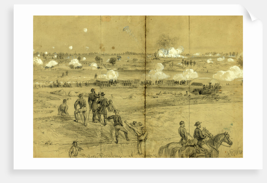 Before Petersburg at sunrise, July 30th 1864 by Alfred R Waud