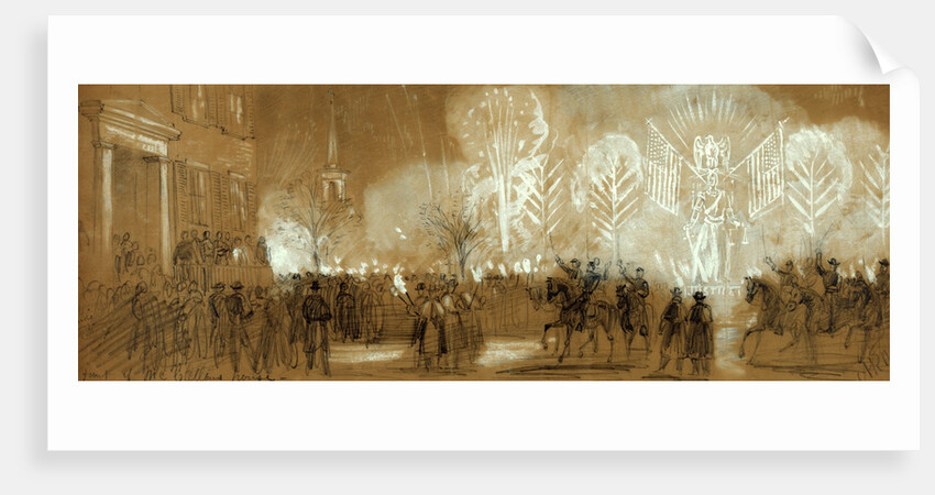 In front of McClellans house by Alfred R Waud