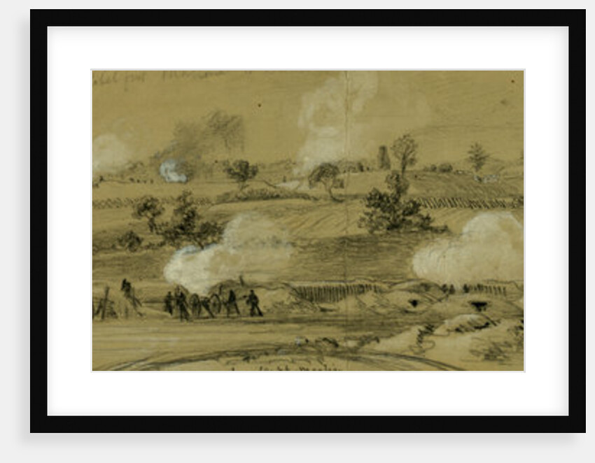 A gopher hole. Commanding position held by the Rebels in front of Genl. Warren. Officers quarters on the front by Alfred R Waud