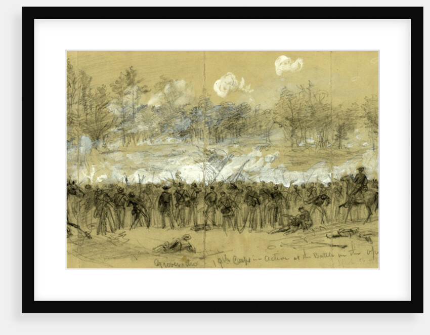 Grovers div. 19th Corps in action at the Battle in the Opequon by Alfred R Waud