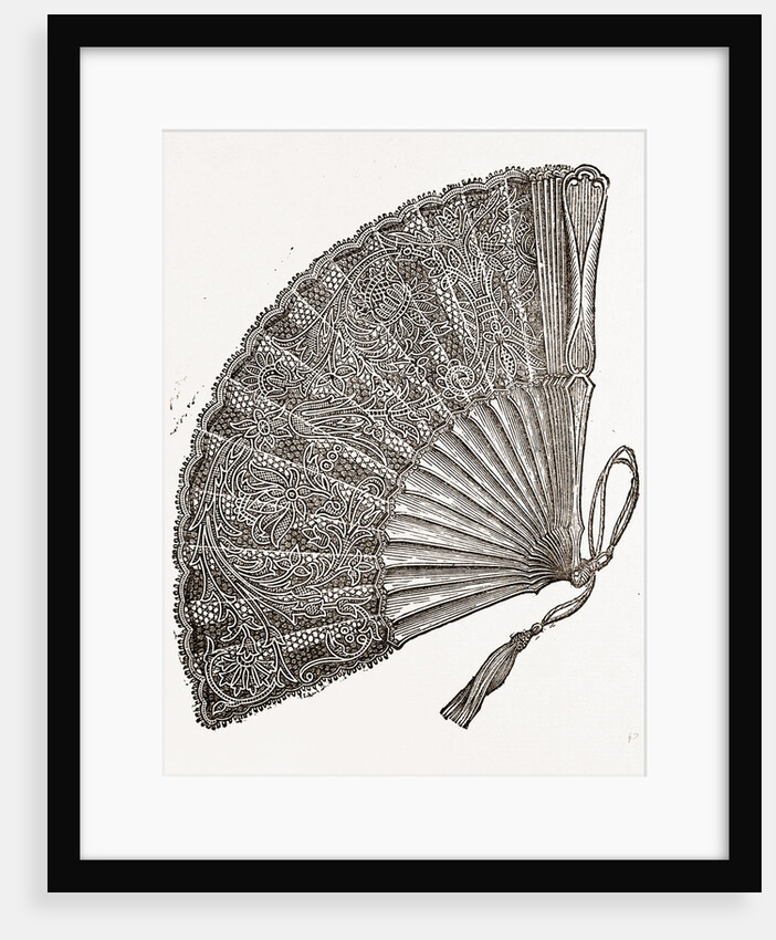 Fan Of Ivory And Real Lace by Anonymous