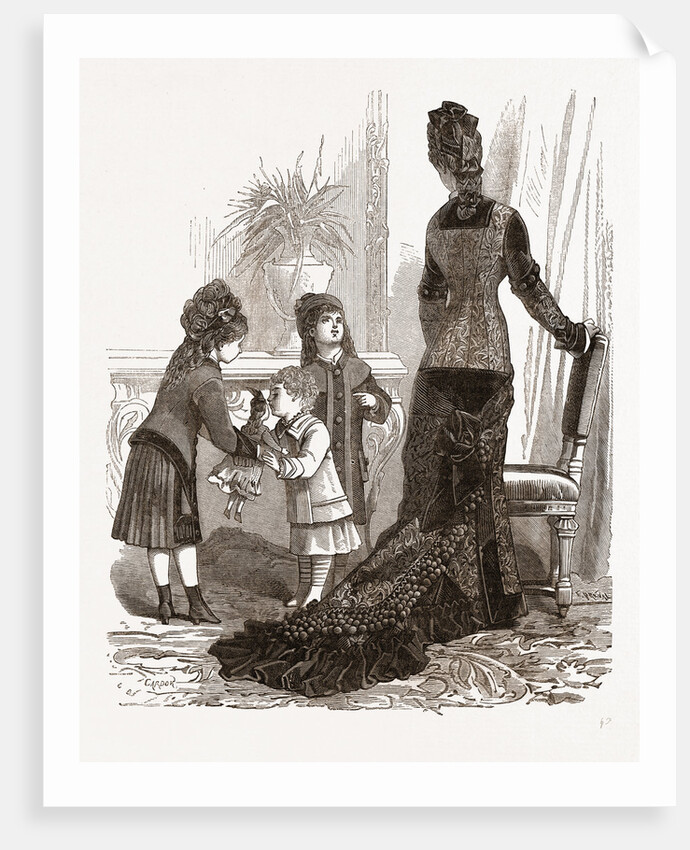 Costumes For A Young Mother And Children by Anonymous