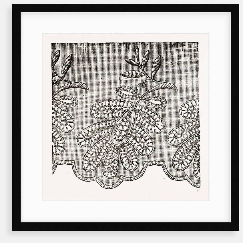 Embroidered Edging For Underlinen by Anonymous