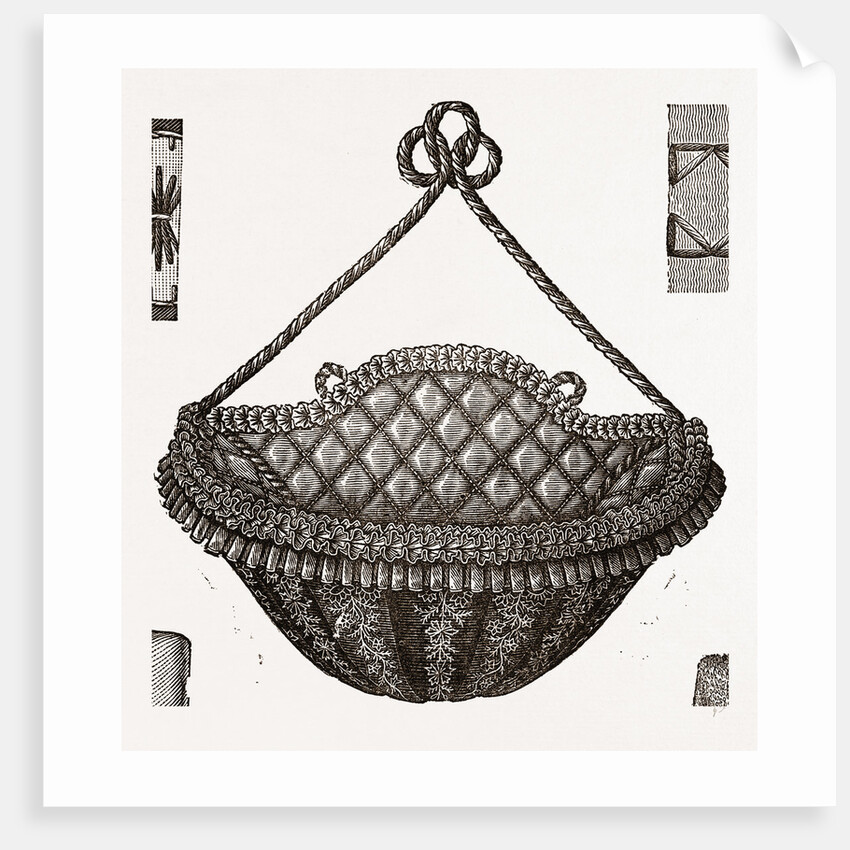 Embroidered Basket by Anonymous