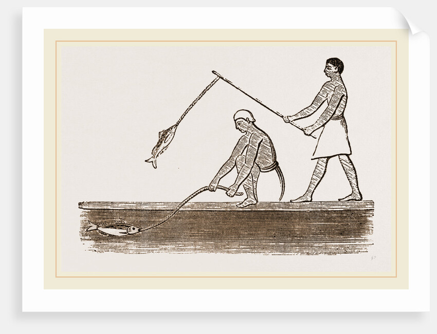 Ancient Egyptians angling, Egypt by Anonymous
