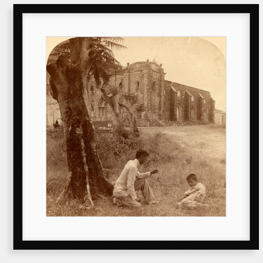 Church at Guadalupe destroyed by fire, Philippines, 1899 by Anonymous