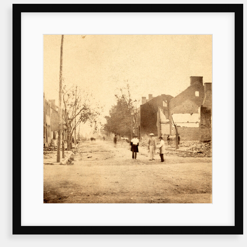 Main Street - Looking West Chambersburg, Franklin Co., Pa., destroyed by the rebels under McCausland, July 30th, 1864 by Anonymous