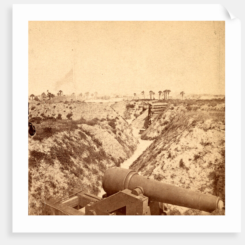 View from the parapet of Fort Moultrie, Charleston Harbor (i.e. Sullivan's Island), S.C., looking N.E. by Anonymous