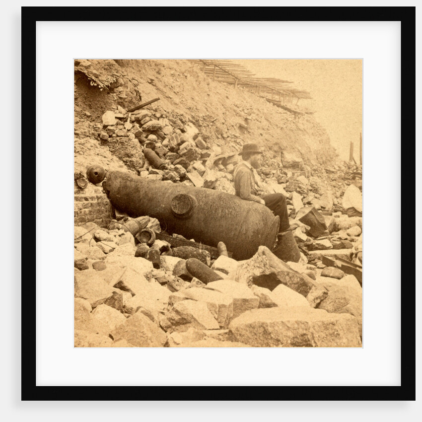 View of Fort Sumpte, showing a mingled mass of debris, shot, shell & bursted gun by Anonymous