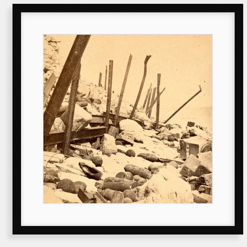 View of Fort Sumpte, showing the debris, shot, and shell by Anonymous