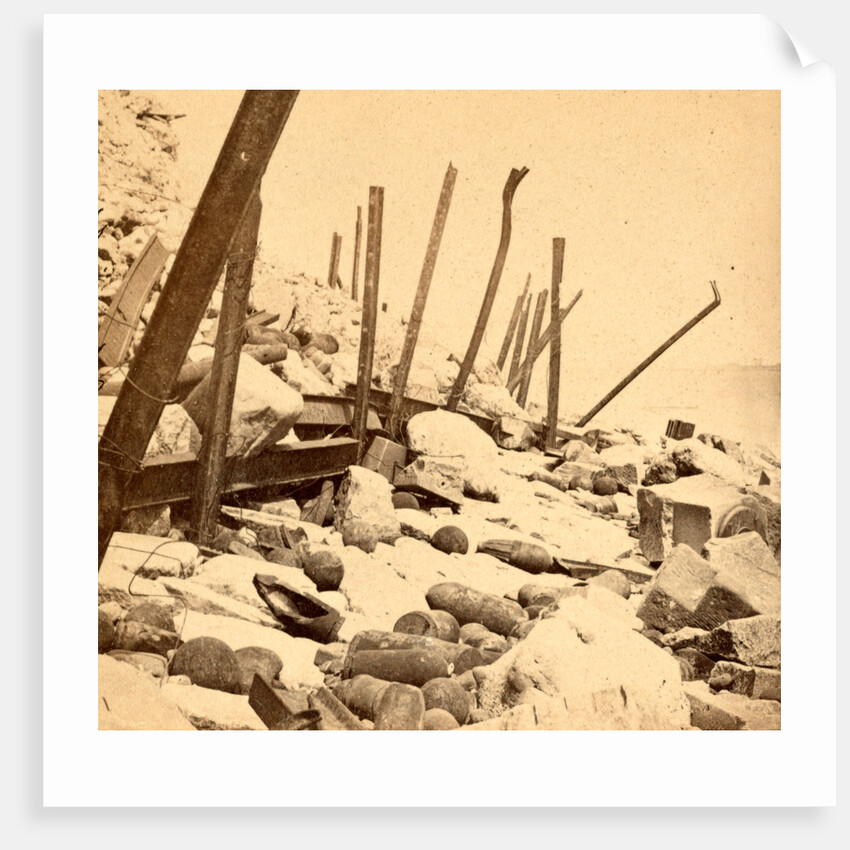 View of Fort Sumpte, showing the debris, shot, and shell by Anonymous
