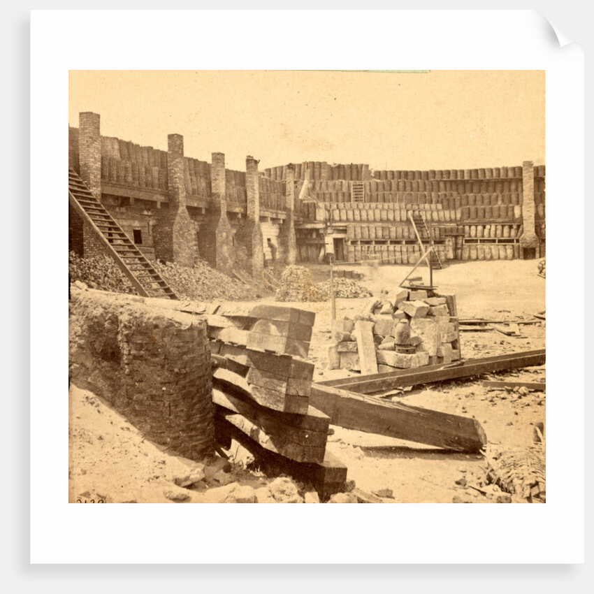 Interior of Fort Sumpte, S.C., looking south, showing officers' quarters by Anonymous
