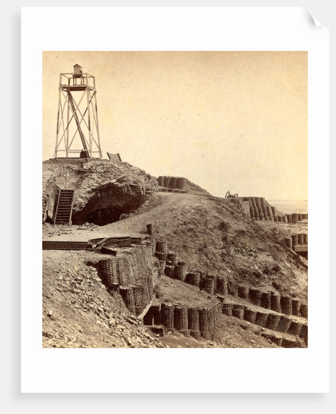 Interior of Fort Sumpte, showing light house by Anonymous