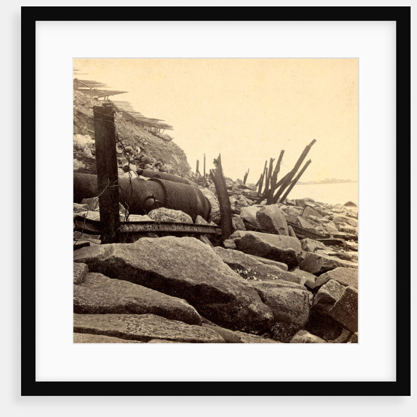 Sea face of Fort Sumpte, shewing (i.e. showing) broken guns &c by Anonymous