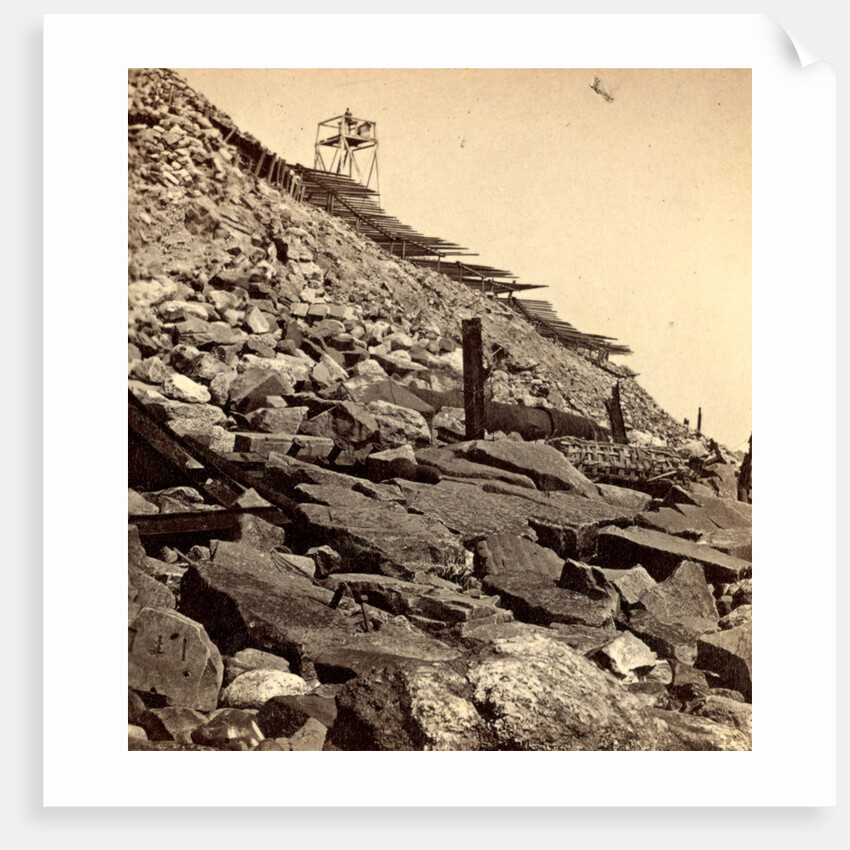 Sea face of Fort Sumpte, shewing (i.e. showing) light house, broken gun by Anonymous