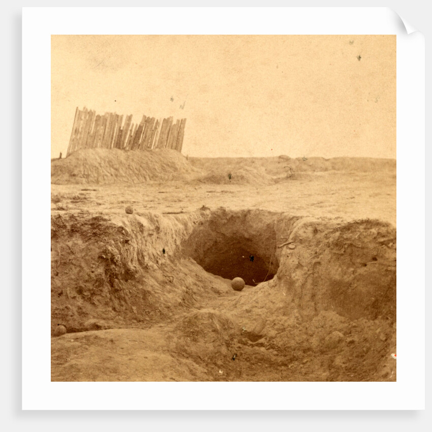Fortifications and bomb-proofs, in front of Petersburgh (i.e. Petersburg), Va, USA by Anonymous