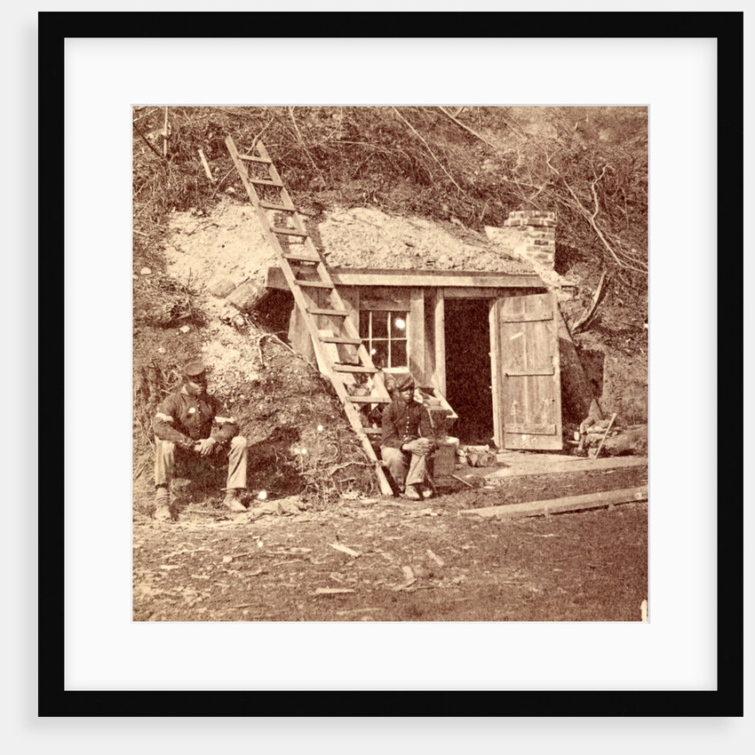 Bomb-proof quarters of Major Strong, at Dutch Gap, VA, July, 1864, USA by Anonymous