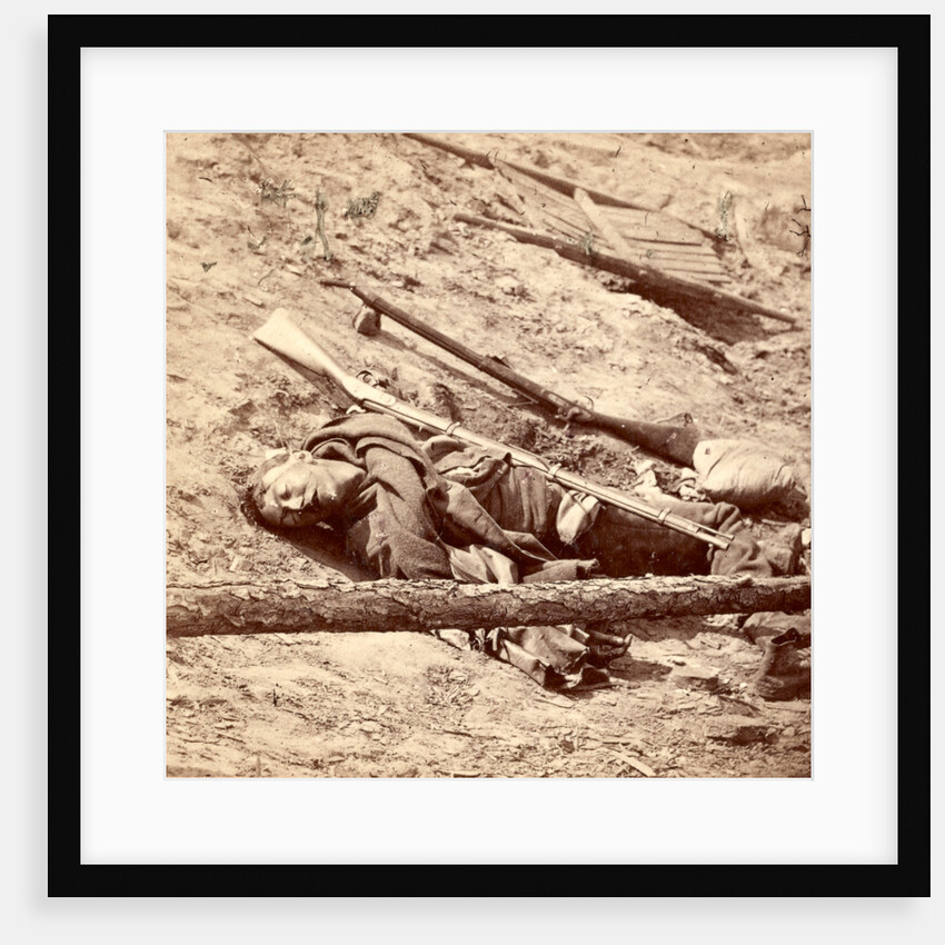 Dead Confederate soldier in the trenches, USA by Anonymous