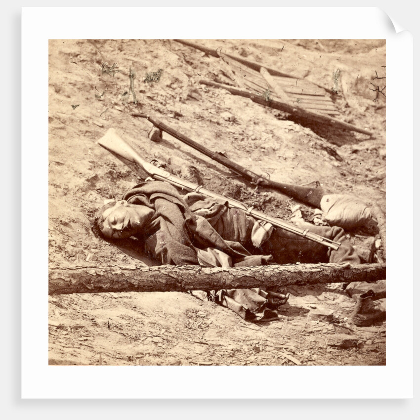 Dead Confederate soldier in the trenches, USA by Anonymous