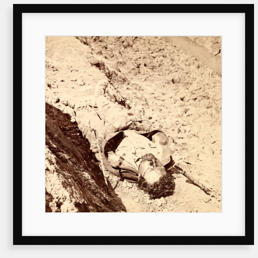 Dead Confederate soldier in the trenches, USA by Anonymous