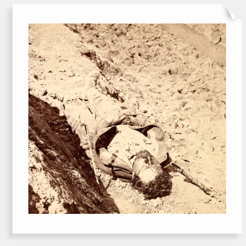 Dead Confederate soldier in the trenches, USA by Anonymous