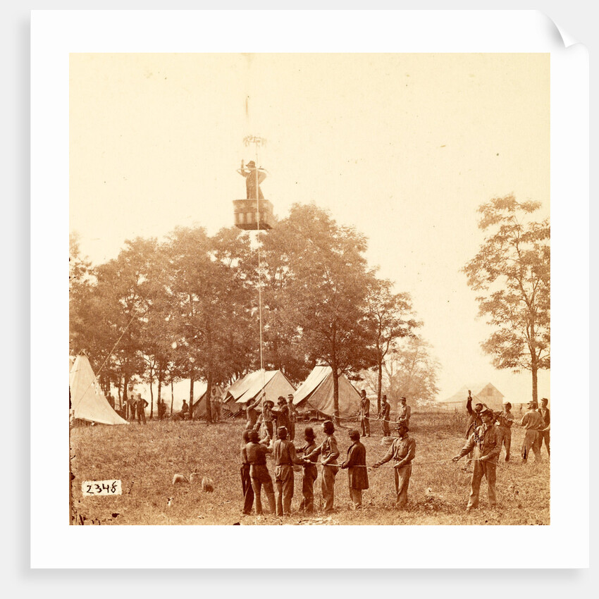 Professor Lowe in his balloon by Anonymous