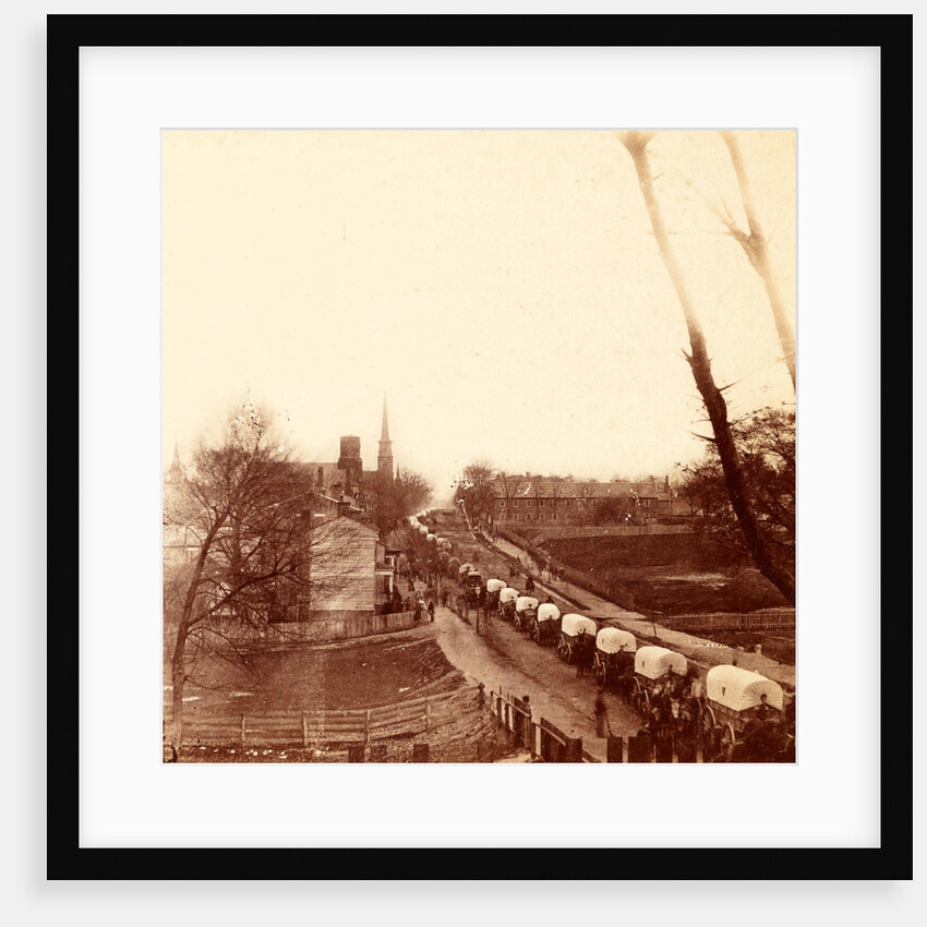 First wagon train entering Petersburg, USA by Anonymous