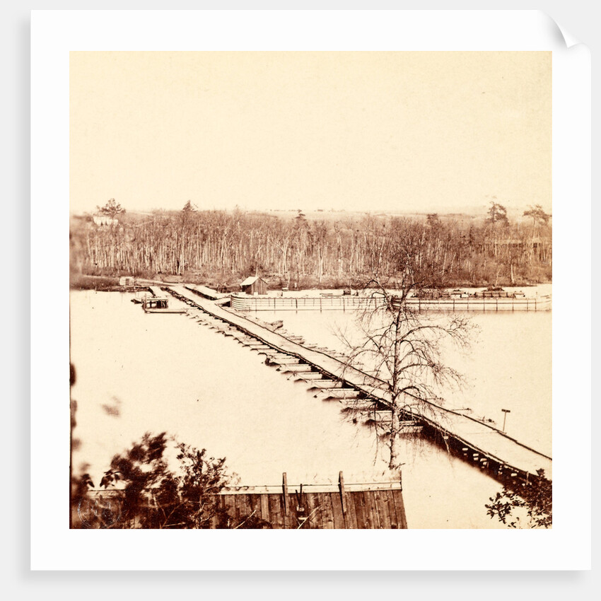Pontoon across the Appomattox River, VA, Broadway Landing, USA by Anonymous