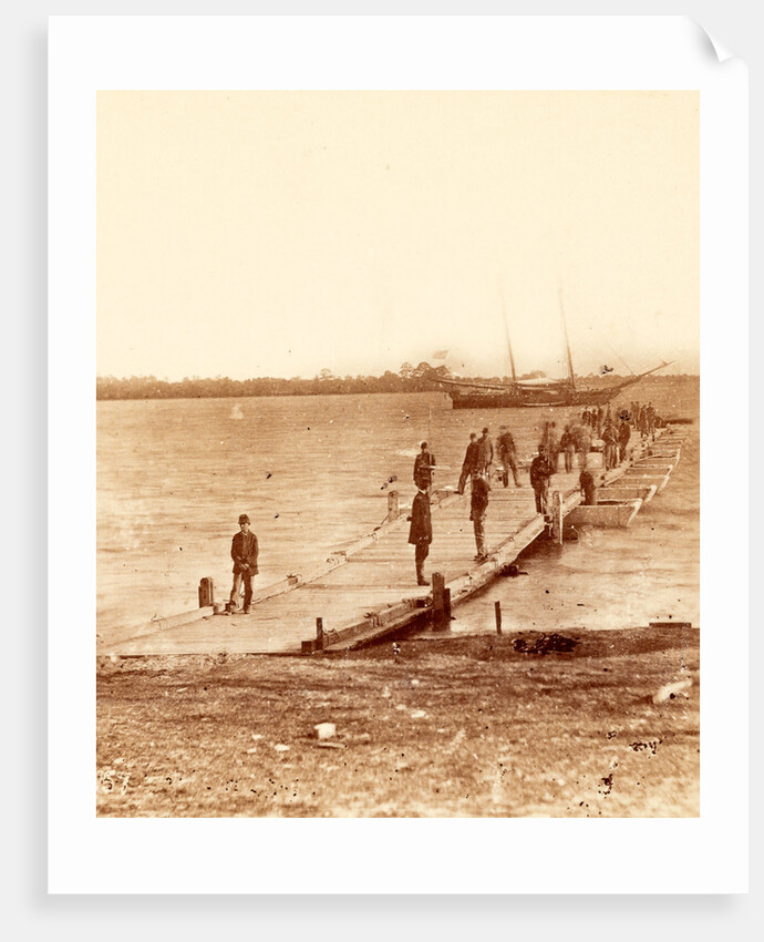 Building a pontoon bridge at Beaufort, S.C., USA by Anonymous