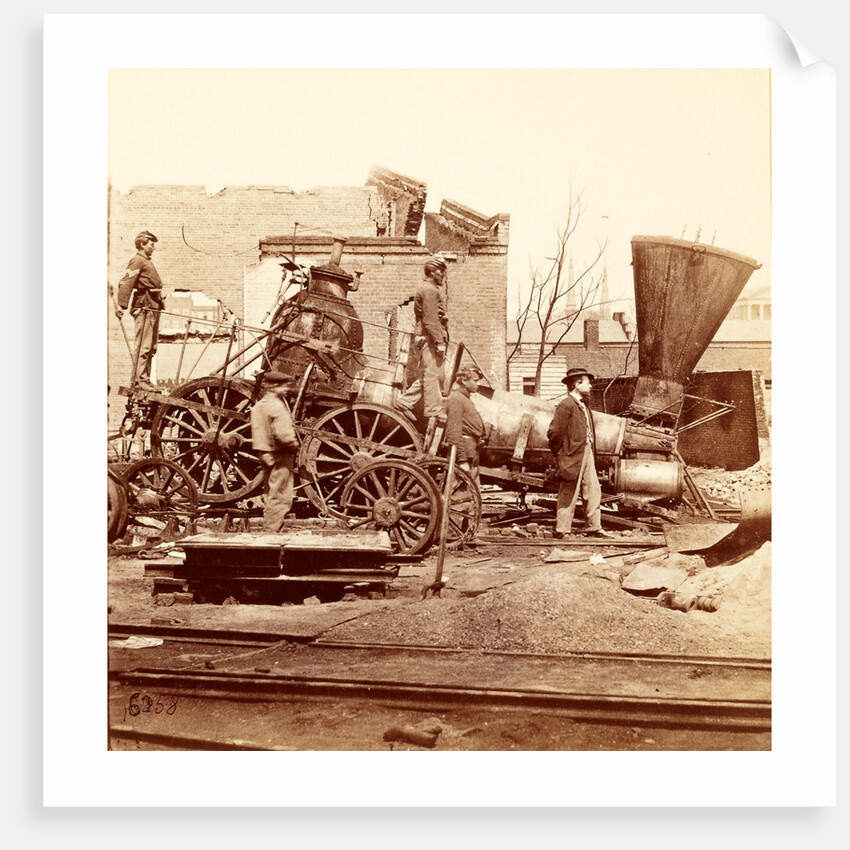 A crippled locomotive in Richmond, USA by Anonymous