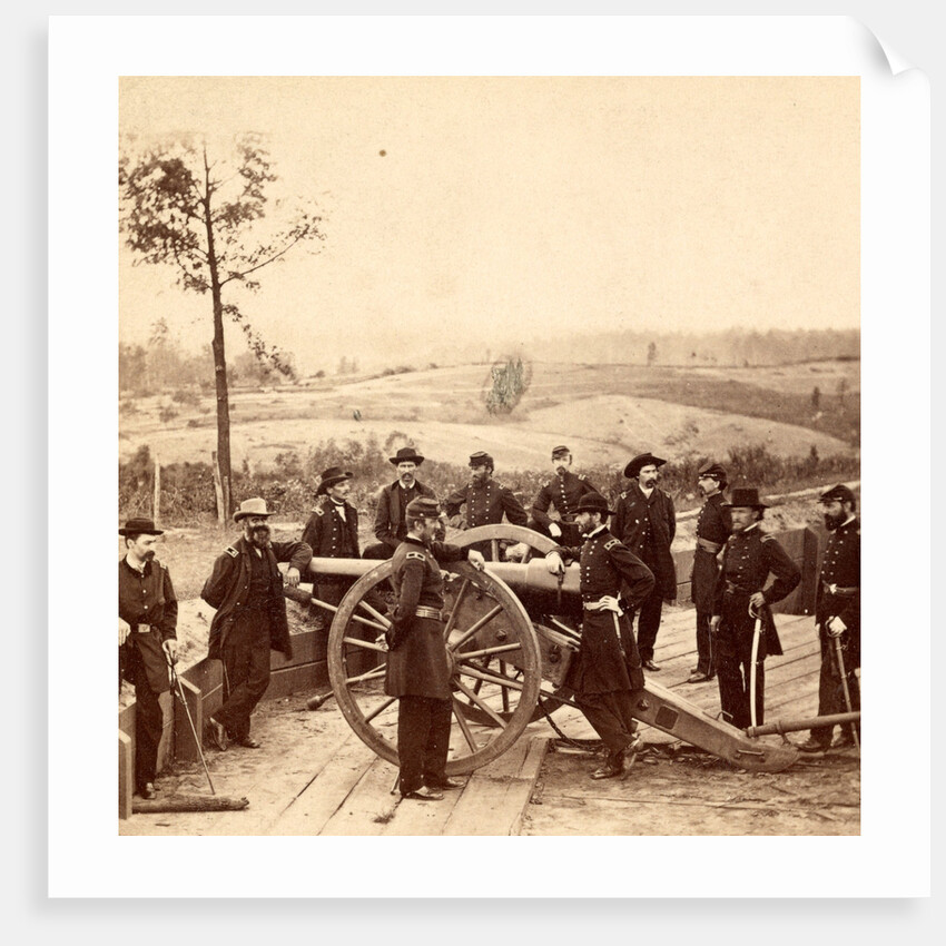 Maj. Gen. Sherman and staff. This view was taken in the trenches before Atlanta, Ga., USA by Anonymous
