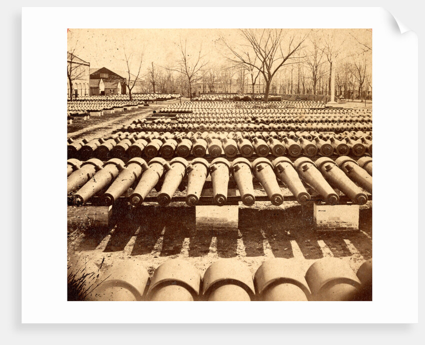 Arsenal grounds, Richmond, VA, showing ruins and shot and shell scattered around, USA by Anonymous