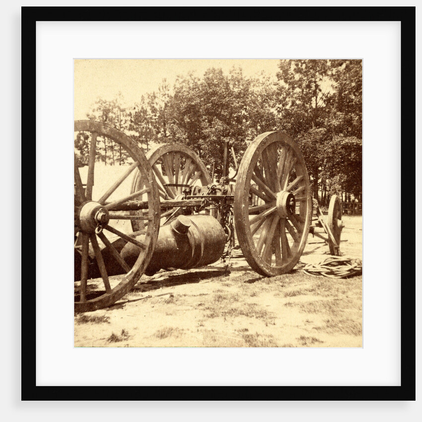 Same gun and sling cart as shown in no. 1051, showing how the gun is slung under the cart, USA by Anonymous