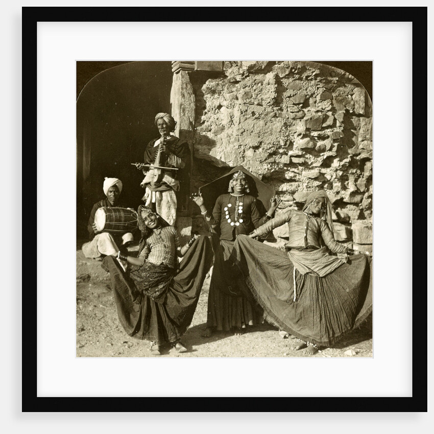Professsional dancing girls in the streets of old Delhi, India by Anonymous