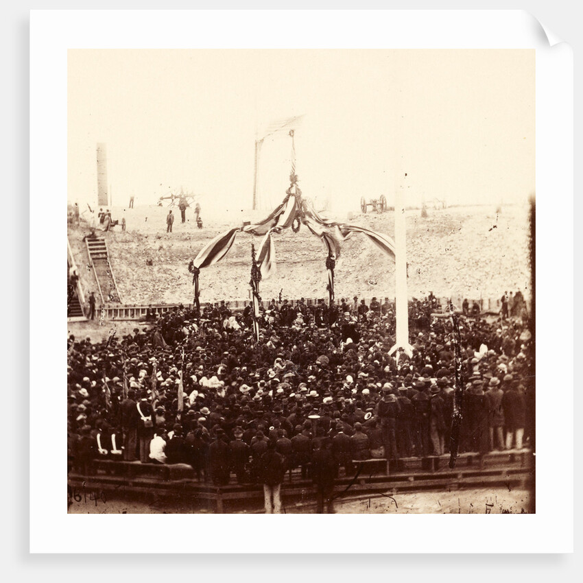 Raising the old flag over Fort Sumter, USA by Anonymous