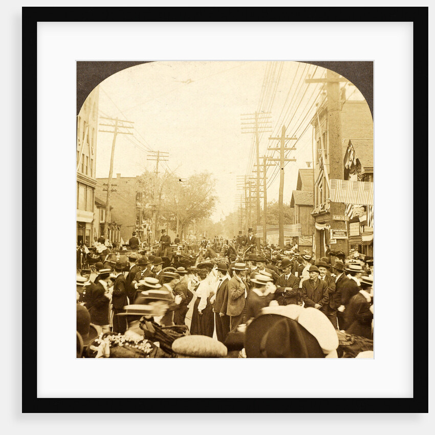 C.T.A.U. Parade on S. Main St., showing John Mitchell in carriage, Wilkes-Barre, Pa., Aug. 10, 1905., USA by Anonymous