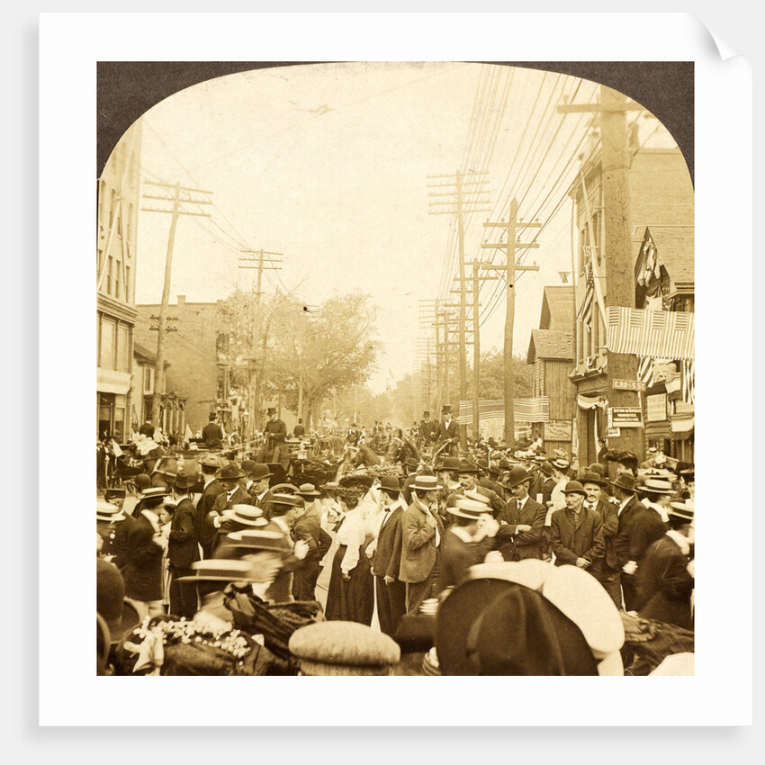 C.T.A.U. Parade on S. Main St., showing John Mitchell in carriage, Wilkes-Barre, Pa., Aug. 10, 1905., USA by Anonymous
