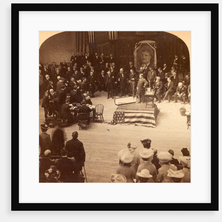 Major Jenkins receiving South Carolina's sword from President Roosevelt, Exposition Auditorium, Charleston, S.C., USA by Anonymous