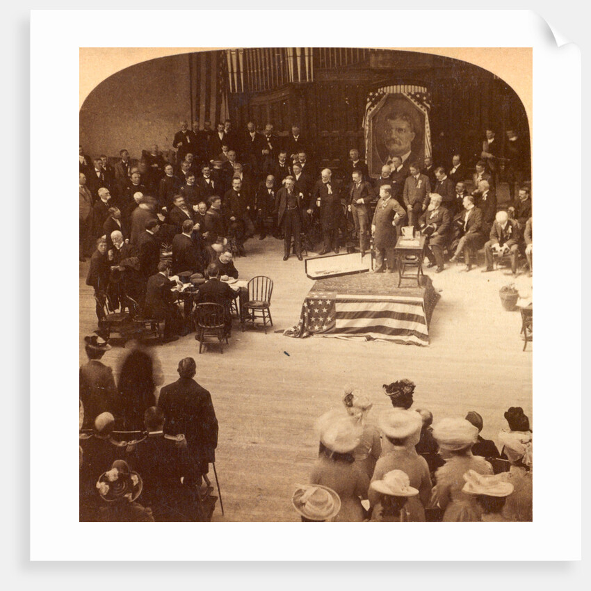 Major Jenkins receiving South Carolina's sword from President Roosevelt, Exposition Auditorium, Charleston, S.C., USA by Anonymous