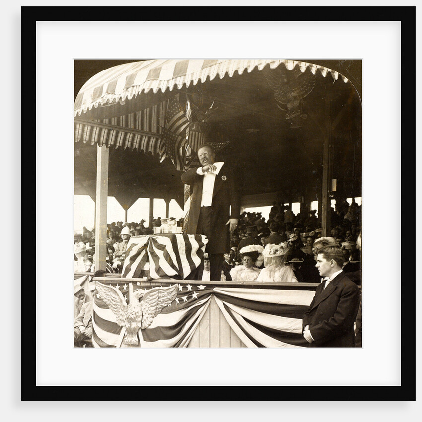 President Roosevelt delivering his address, Georgia Day, Jamestown Exposition, VA, USA by Anonymous