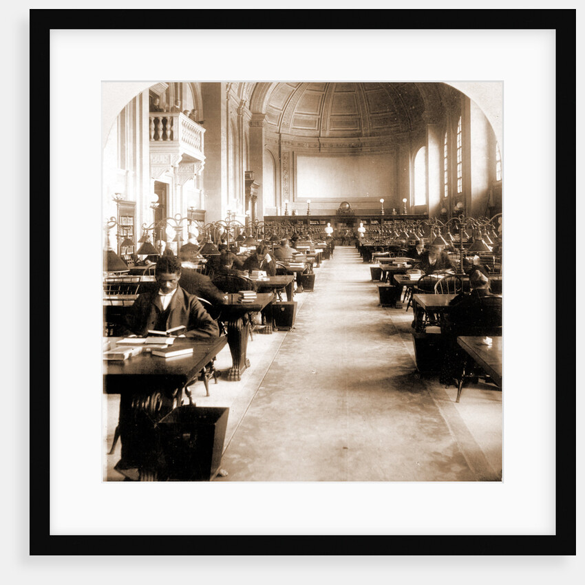 Interior of Bates Hall, Boston Free Library, USA by Anonymous